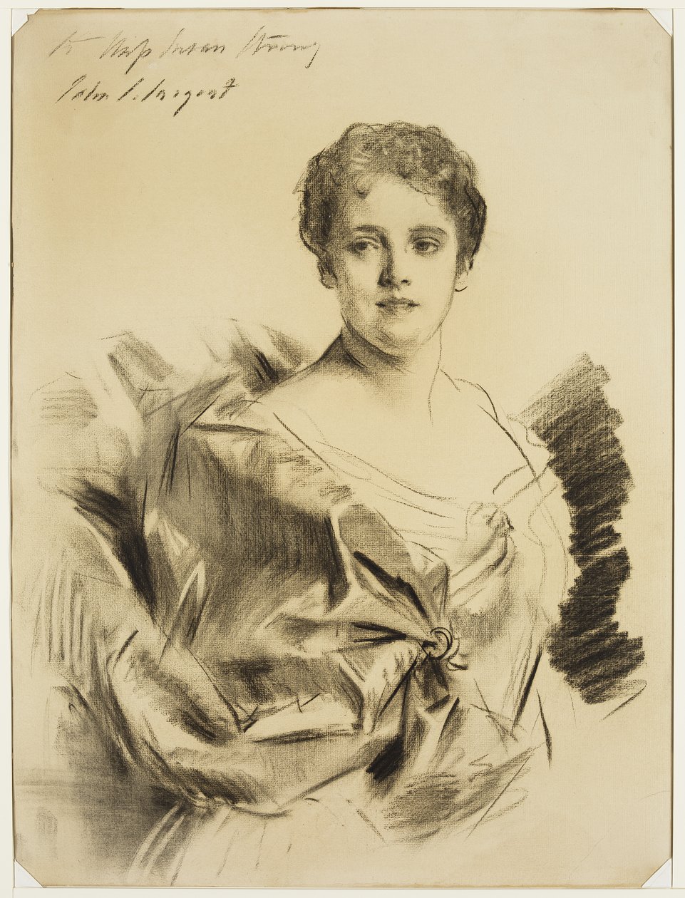 Miss Susan Strong, mellan slutet av 1800- och början av 1900-talet (kol på krämigt papper) av John Singer Sargent