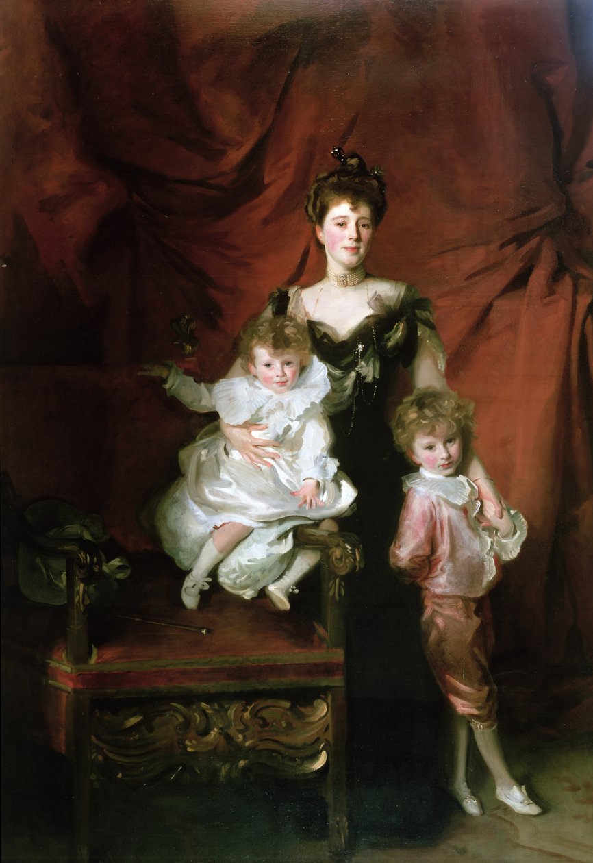 Mrs William Marshall Cazalet och två av hennes barn, Edward och Victor, 1900 av John Singer Sargent
