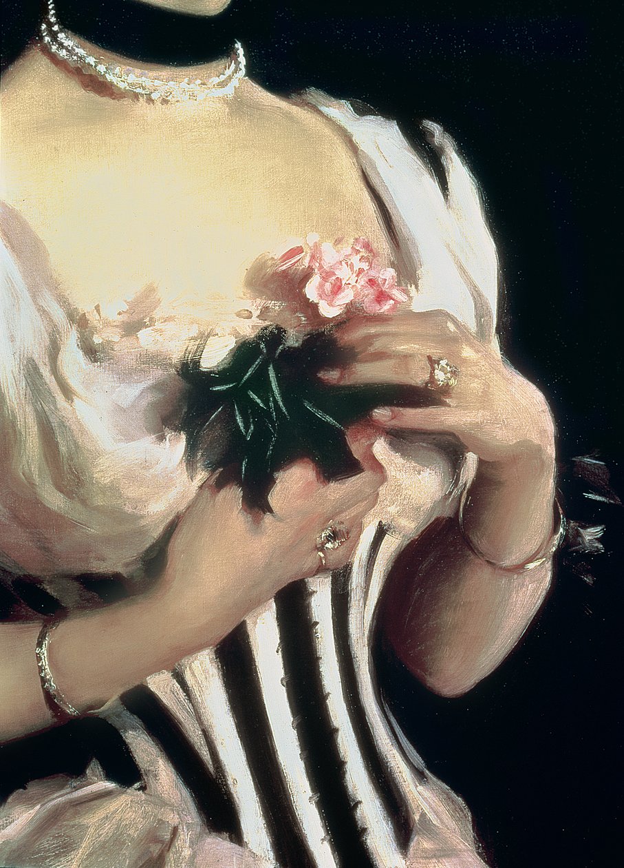 Mrs. Wilton Phipps, ca 1884 (detaljer) av John Singer Sargent