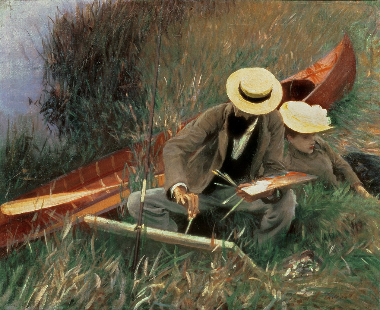 Paul Helleu skissar sin fru, 1889 av John Singer Sargent
