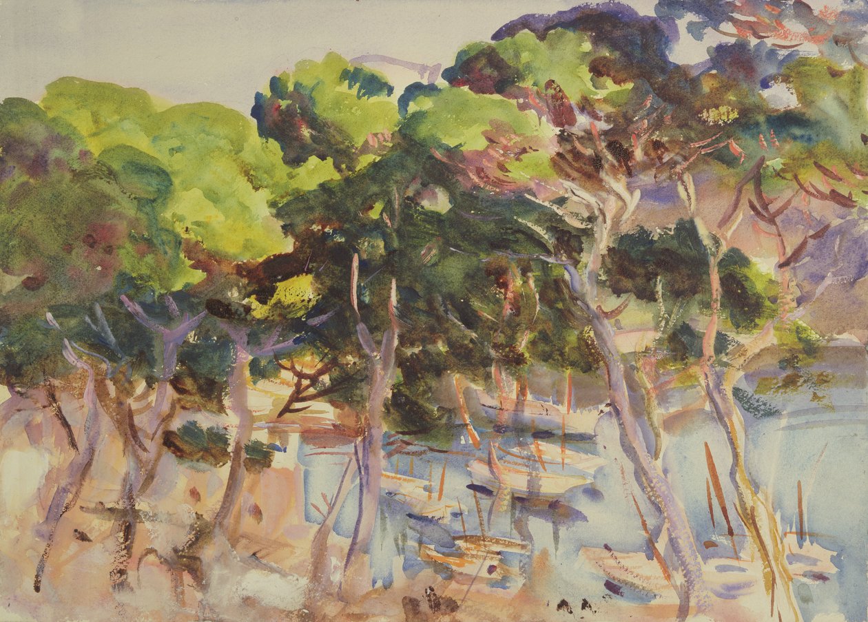 Port of Soller, 1907-08 (wc på papper) av John Singer Sargent