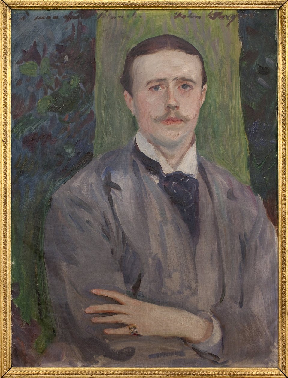 Porträtt av Jacques Emile Blanche (1861-1942). Målning av John Singer Sargent (1856-1925), olja på duk, fransk konst från 1900-talet. Musee des beaux arts i Rouen. av John Singer Sargent