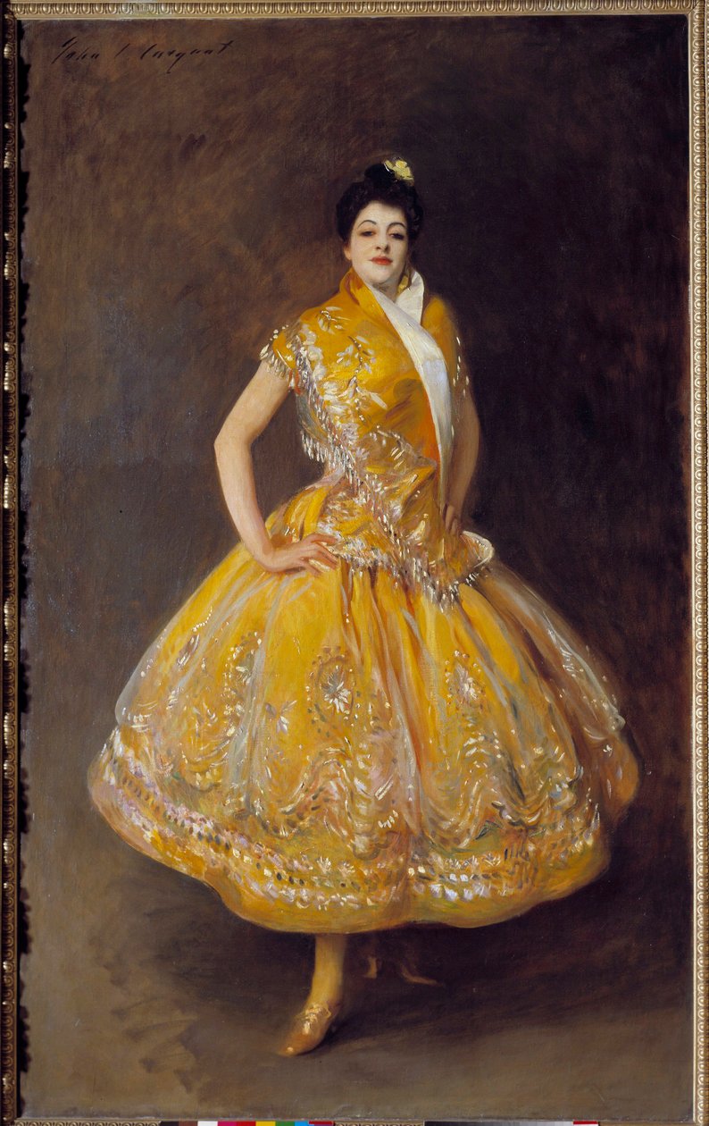 Porträtt av den spanska dansaren Carmencita Målning av John Singer Sargent (1856-1925) 1892 Sön. 2,32x1,42 m Paris, Musee d