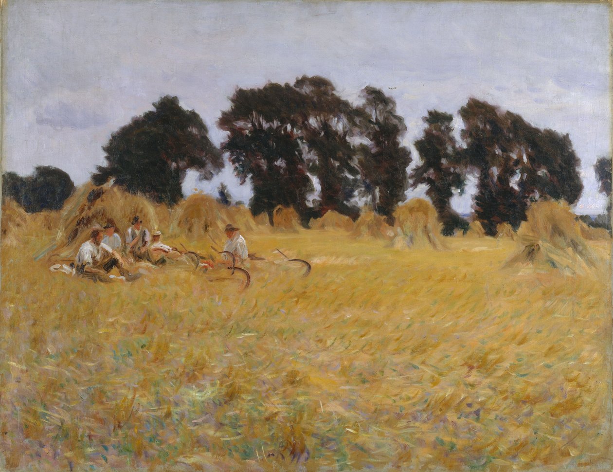 Skördemän vilar i ett vetefält, 1885 av John Singer Sargent