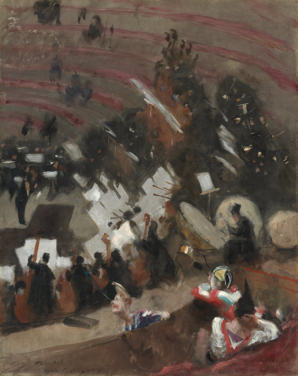 Repetition av Pasdeloup Orchestra på Vintercirkusen, ca. 1879. av John Singer Sargent