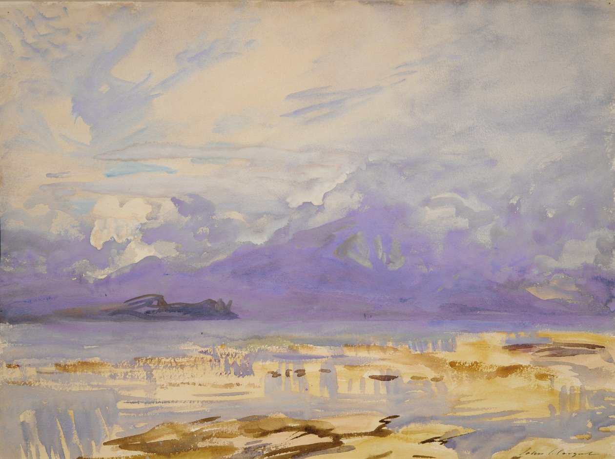 Sirmione, 1913 (wc och gouache på benvitt vävt papper) av John Singer Sargent