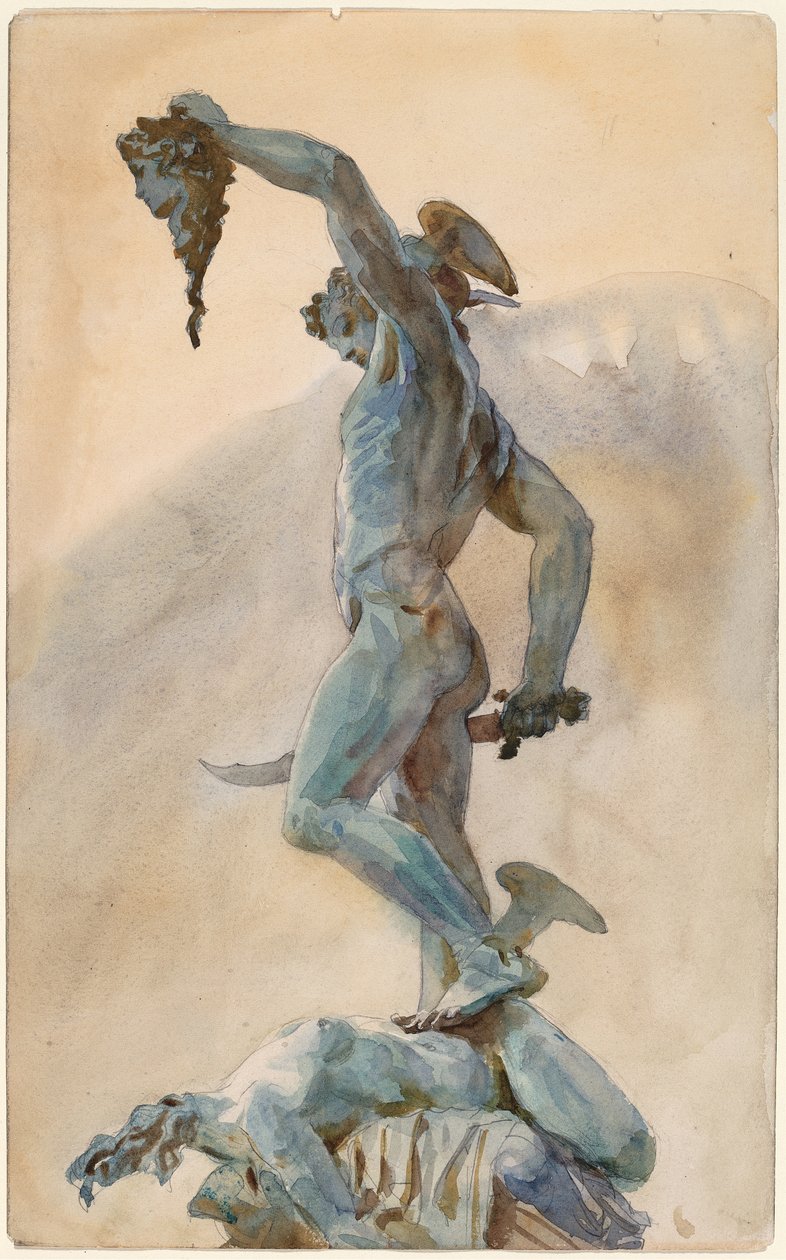 Skiss av Cellinis Perseus av John Singer Sargent