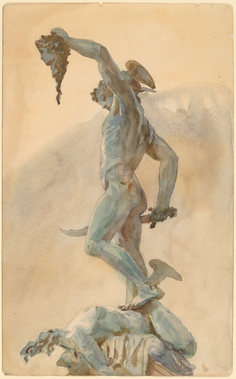 Skiss av Cellinis Perseus, sent 1800-tidigt 1900-tal. av John Singer Sargent