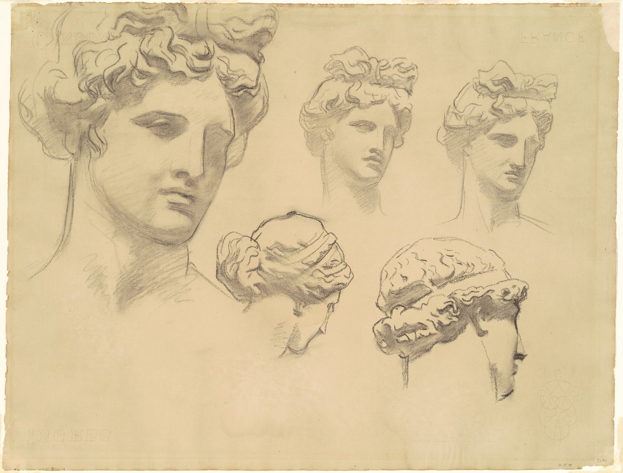 Studier för "Apollo och muserna" av John Singer Sargent