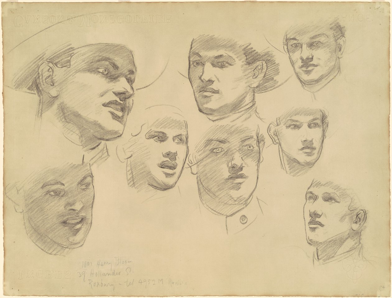 Studier för att gå in i kriget, 1920-1922. av John Singer Sargent