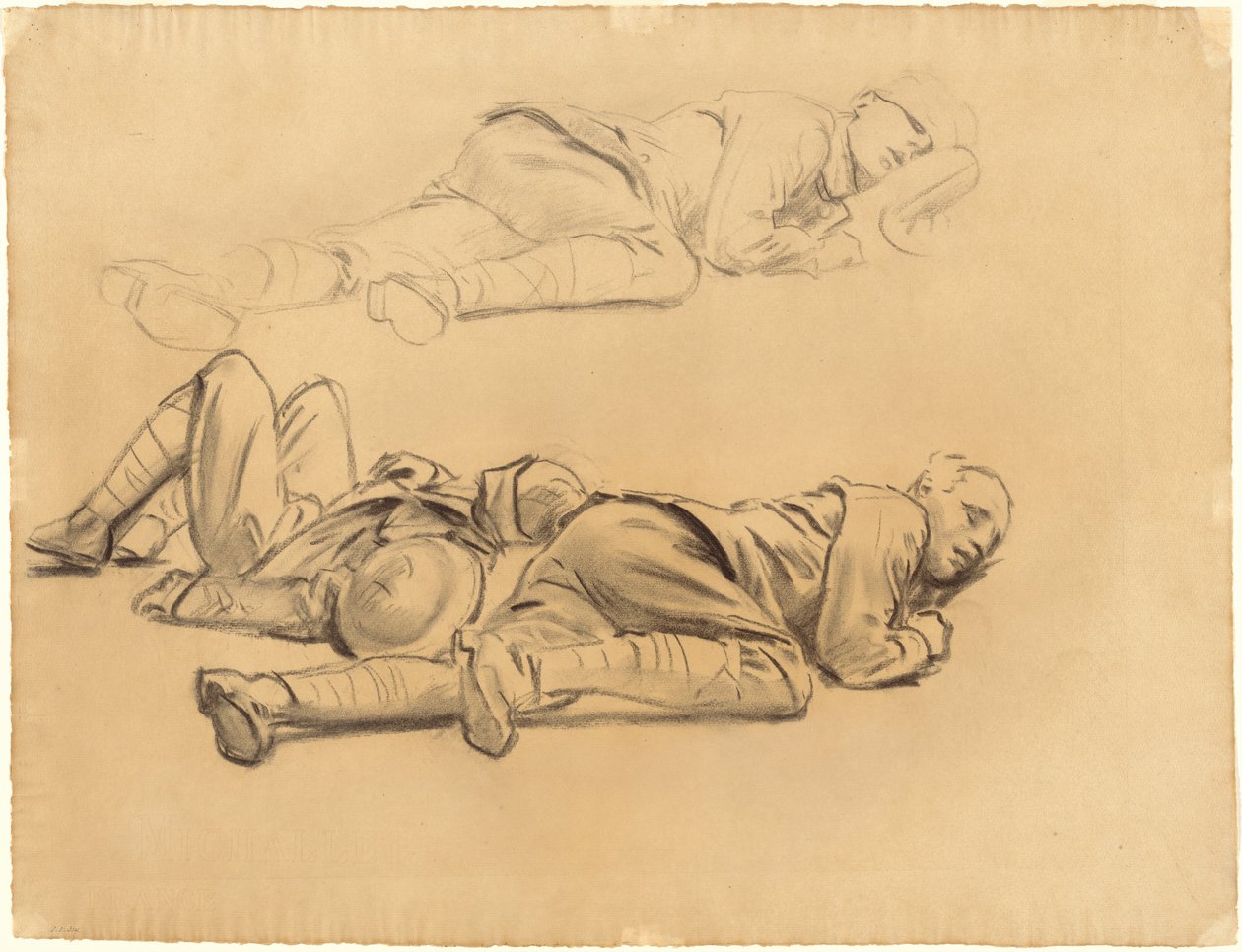 Studier för Gassed, 1918-1919. av John Singer Sargent