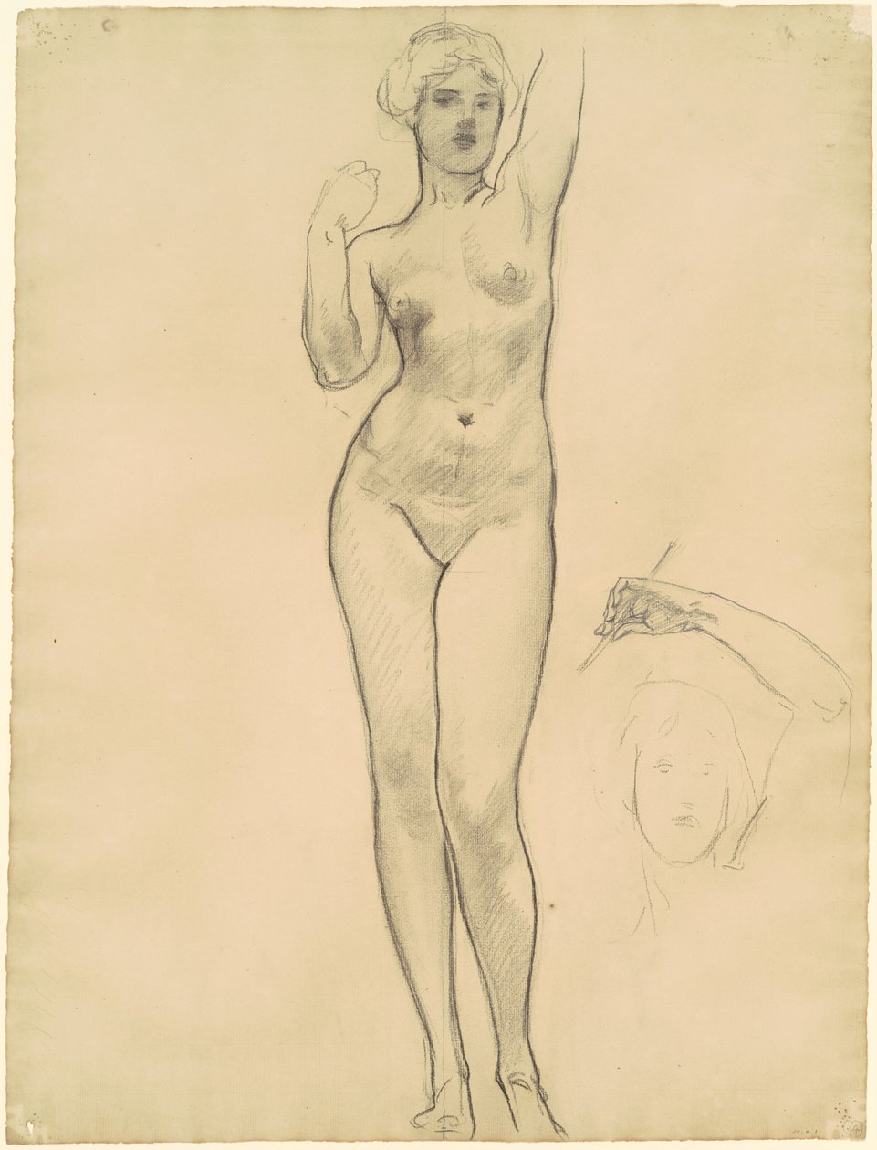 Studier av Afrodite för Afrodite och Eros, 1919-1920. av John Singer Sargent