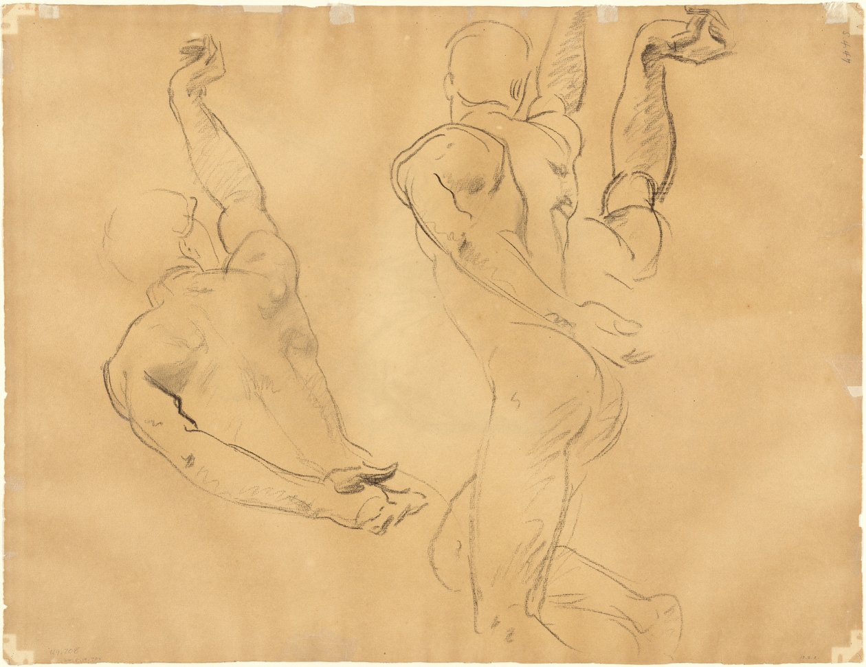Studier av manliga nakenbilder [verso] av John Singer Sargent