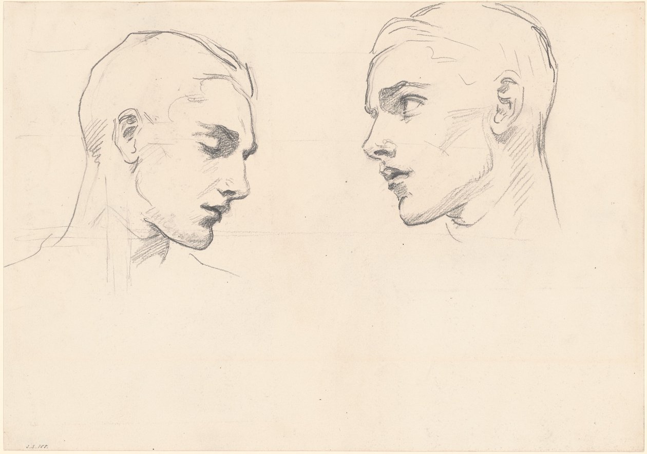 Studier av en mans huvud, ca. 1875. av John Singer Sargent