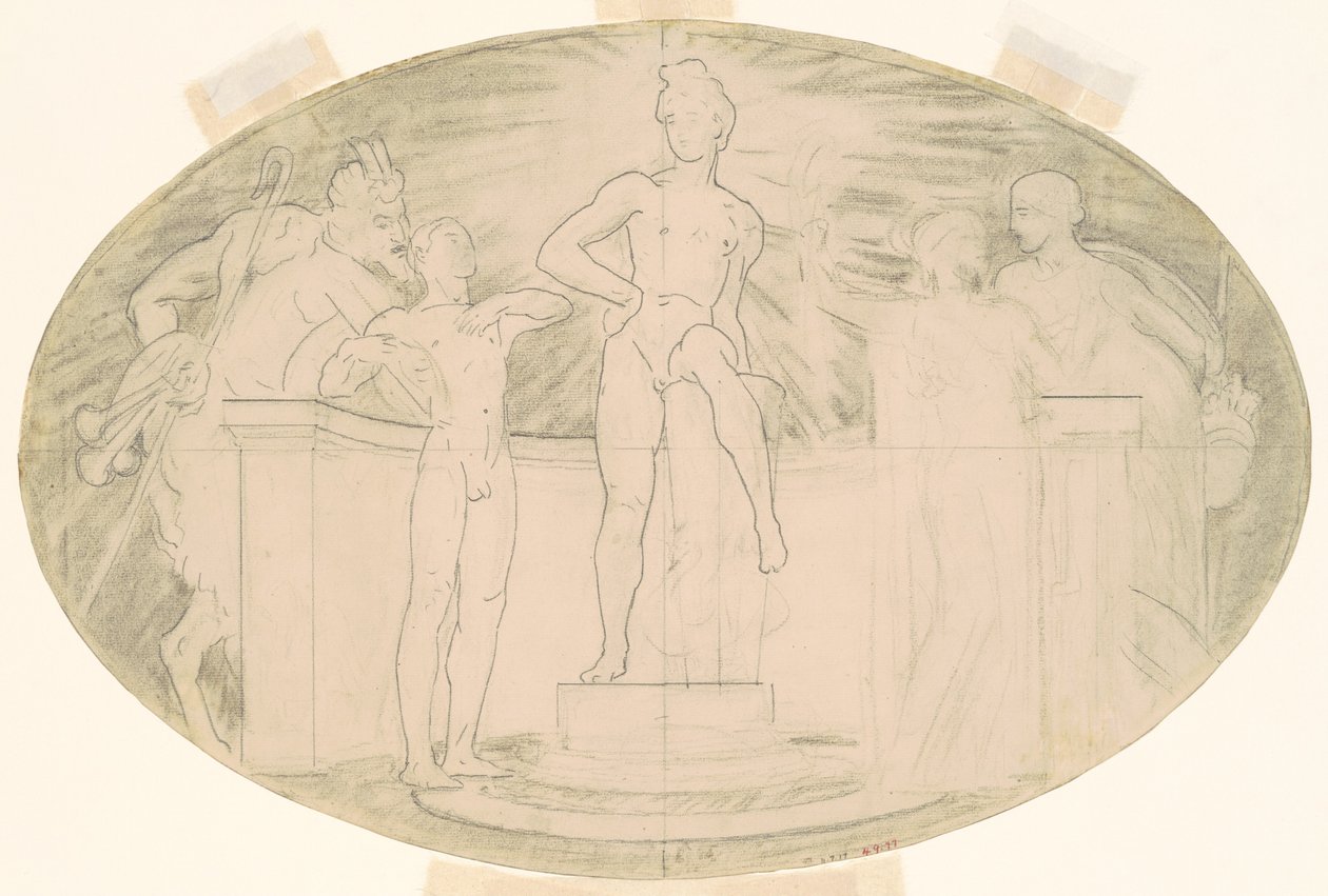 Studie för klassisk och romantisk konst, ca. 1921. av John Singer Sargent