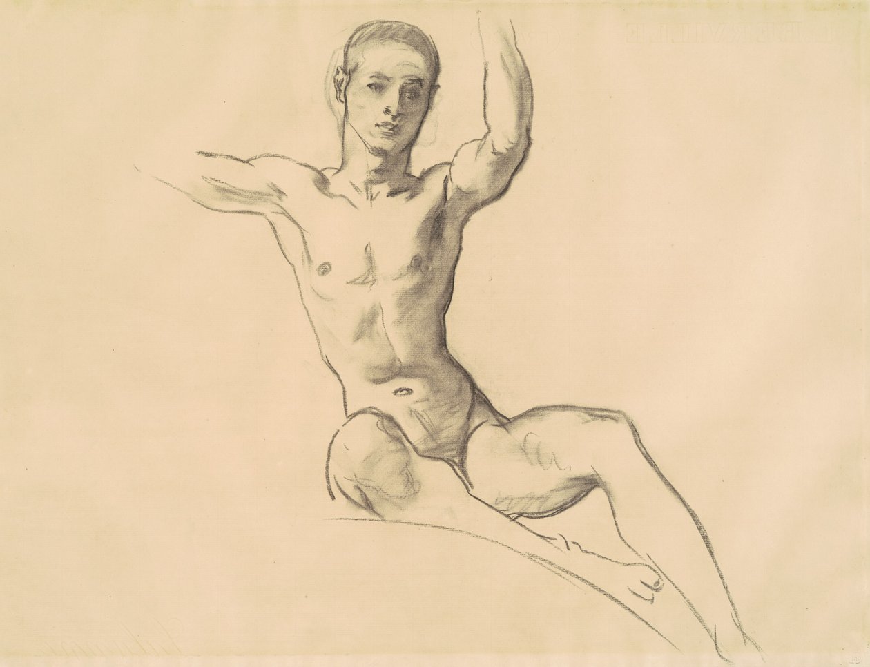 Study for Figure above Music, 1919-1920. av John Singer Sargent