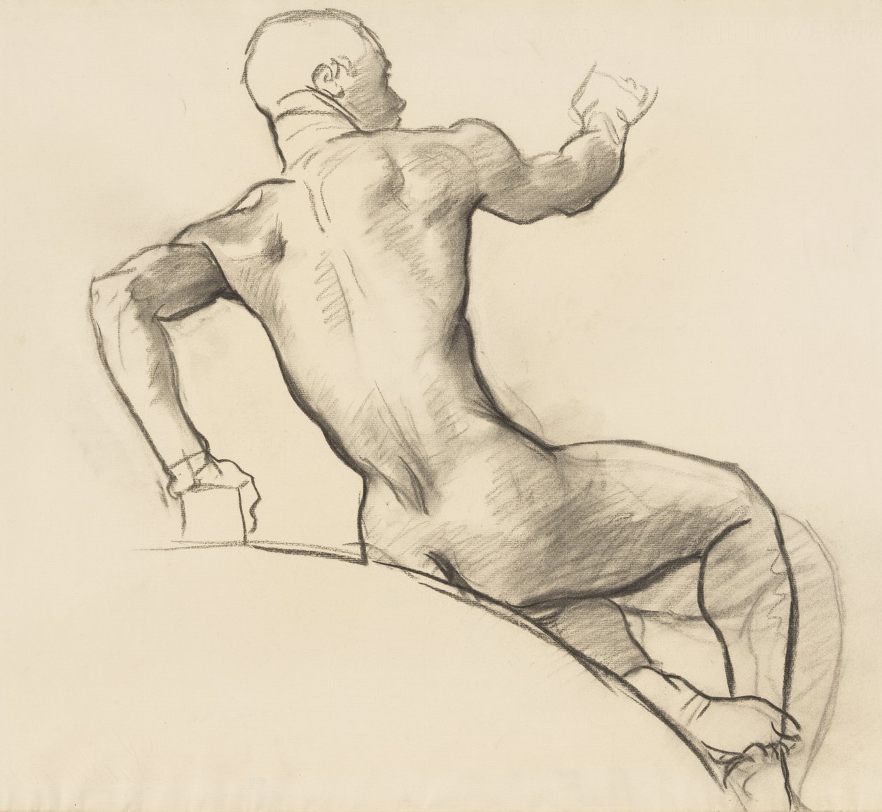 Studie för en kartusch ovanför Musik, rondell, rotunda, Museum of Fine Arts, Boston av John Singer Sargent