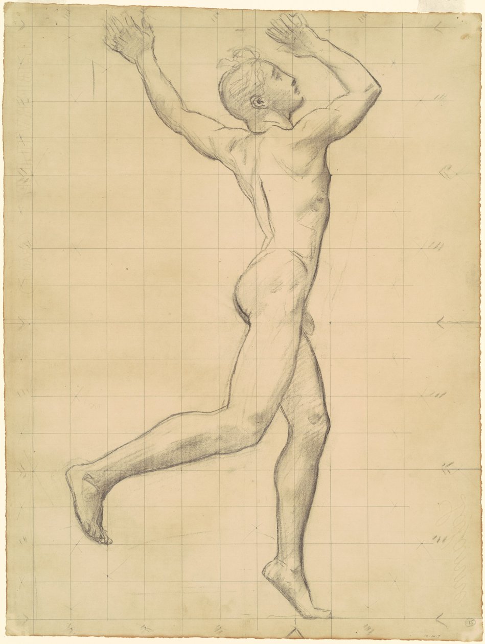 Studie av Apollo för "Apollo och Daphne" av John Singer Sargent