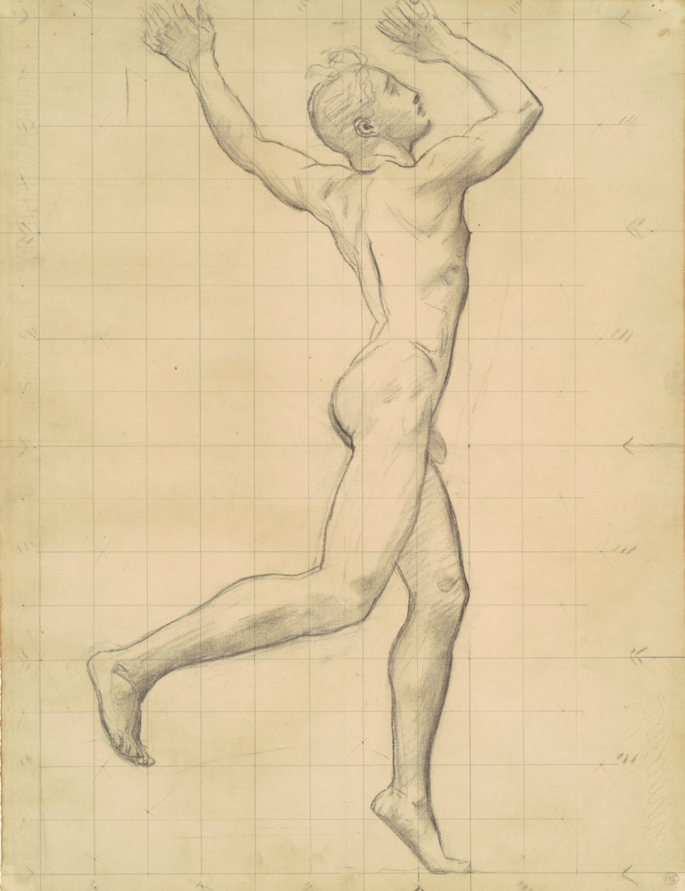 Studie av Apollo för Apollo och Daphne, ca. 1918. av John Singer Sargent