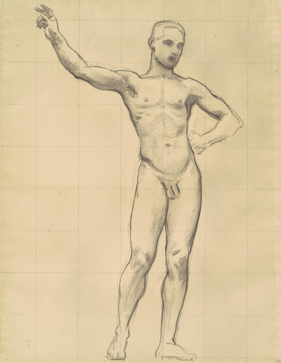 Studie av Apollo för Apollo och muserna, ca. 1921. av John Singer Sargent