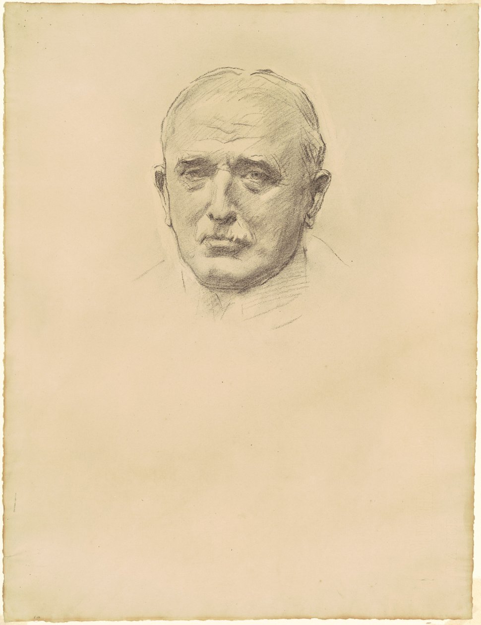 Studie av fältmarskalk John French för generalofficerare under första världskriget, 1920-1922. av John Singer Sargent