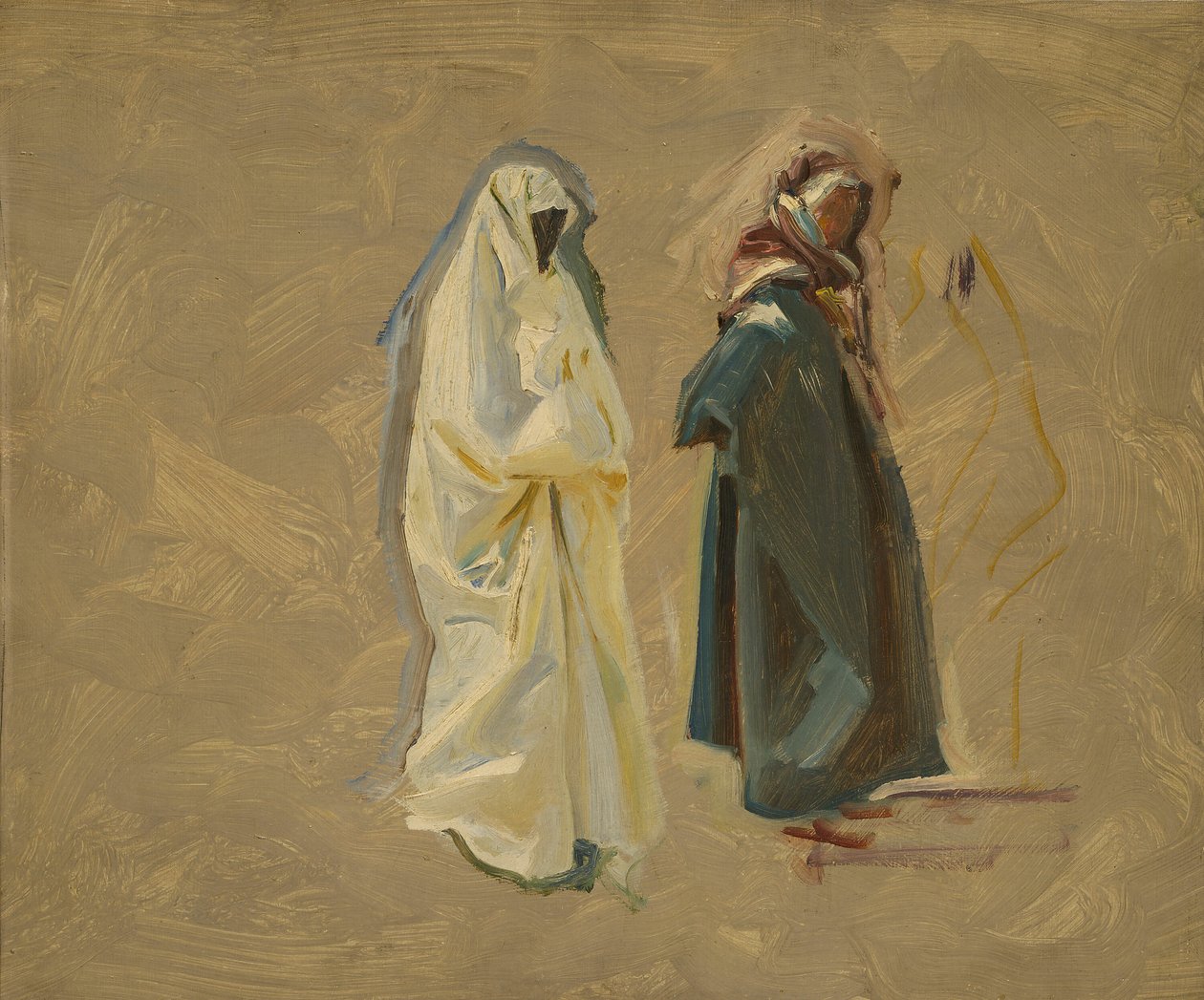Studie av två beduiner, 19056. av John Singer Sargent