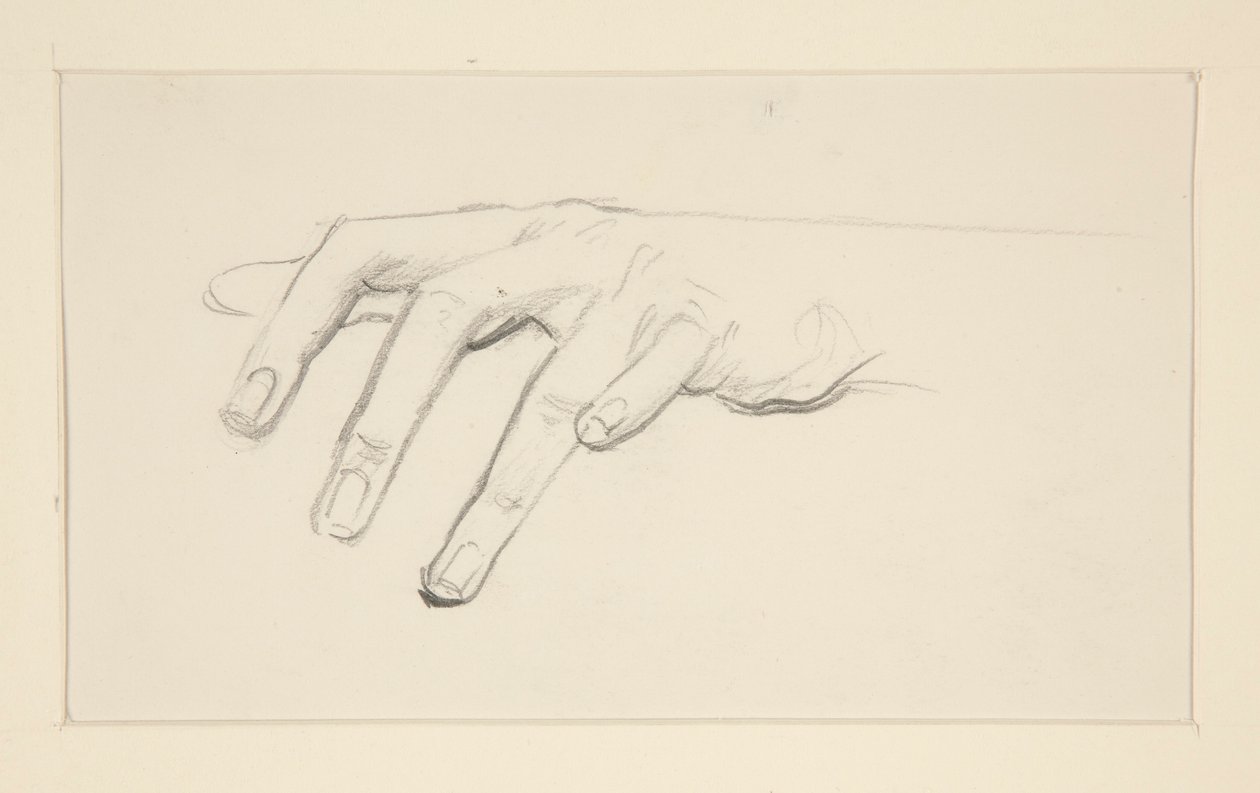 Studie av en hand av John Singer Sargent
