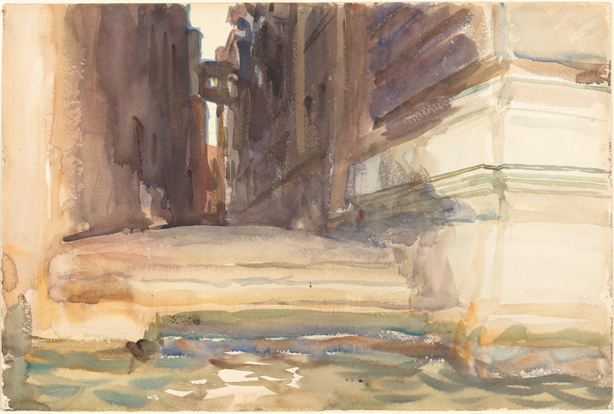Calle della Rosa med Monte di Pietà, Venedig av John Singer Sargent