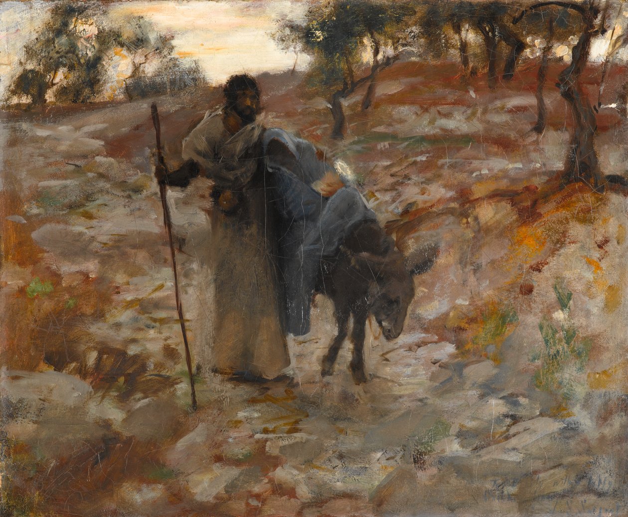 Flygningen till Egypten, ca 1877-79 (olja på duk) av John Singer Sargent