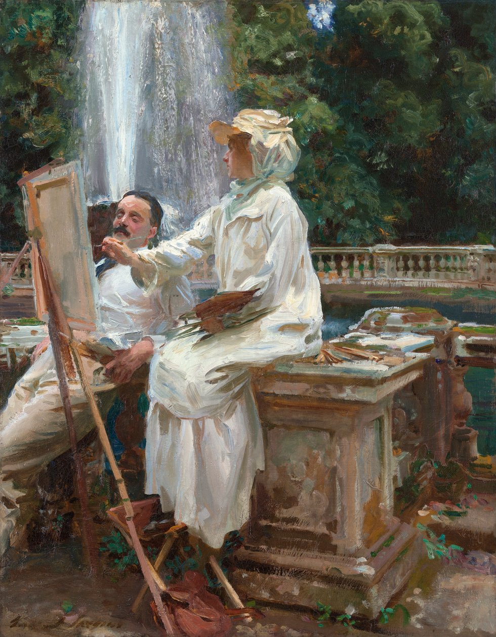 Fontänen, Villa Torlonia, Frascati, Italien, 1907. av John Singer Sargent