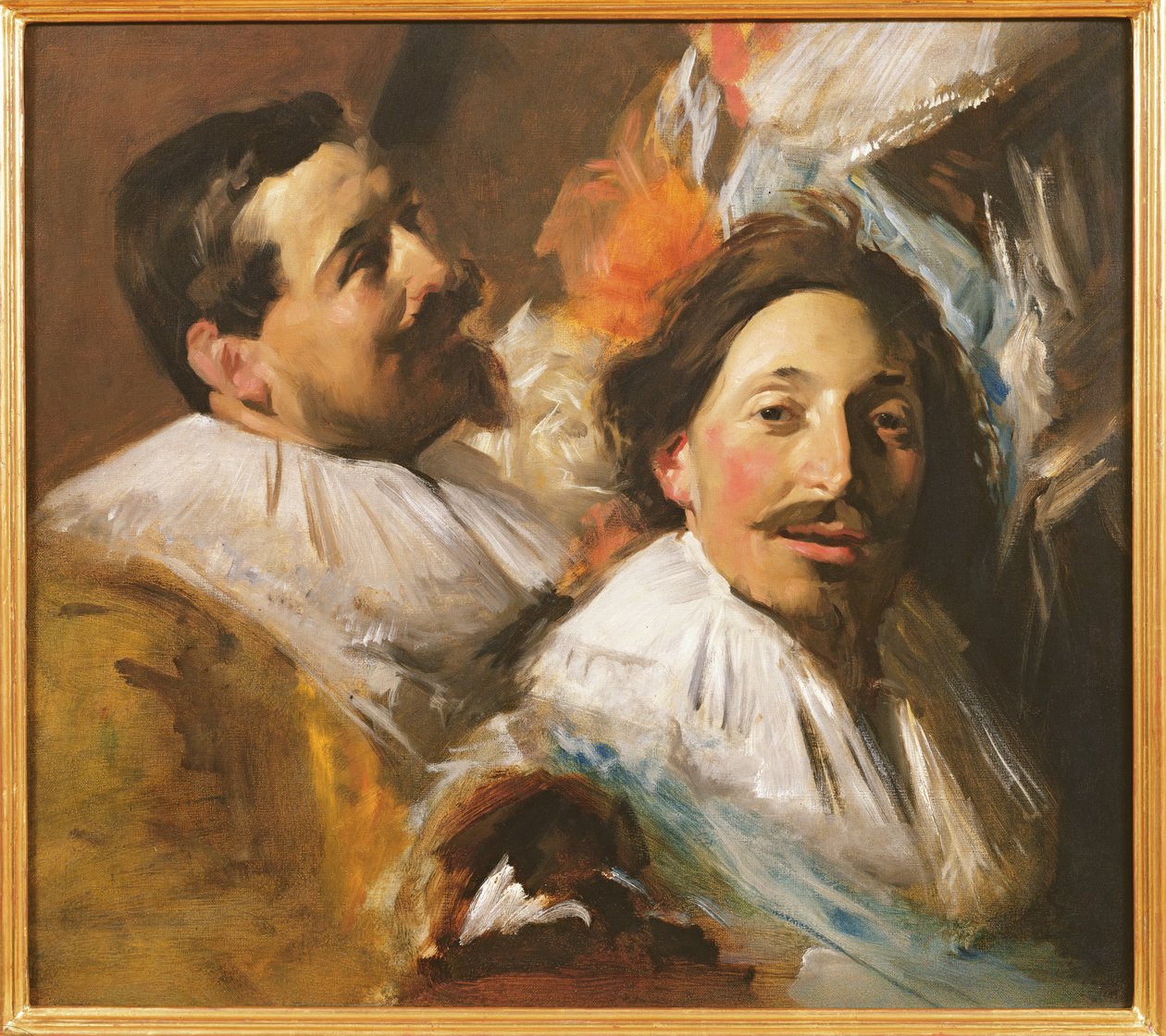 Två huvuden från officerarnas bankett, 1880 av John Singer Sargent