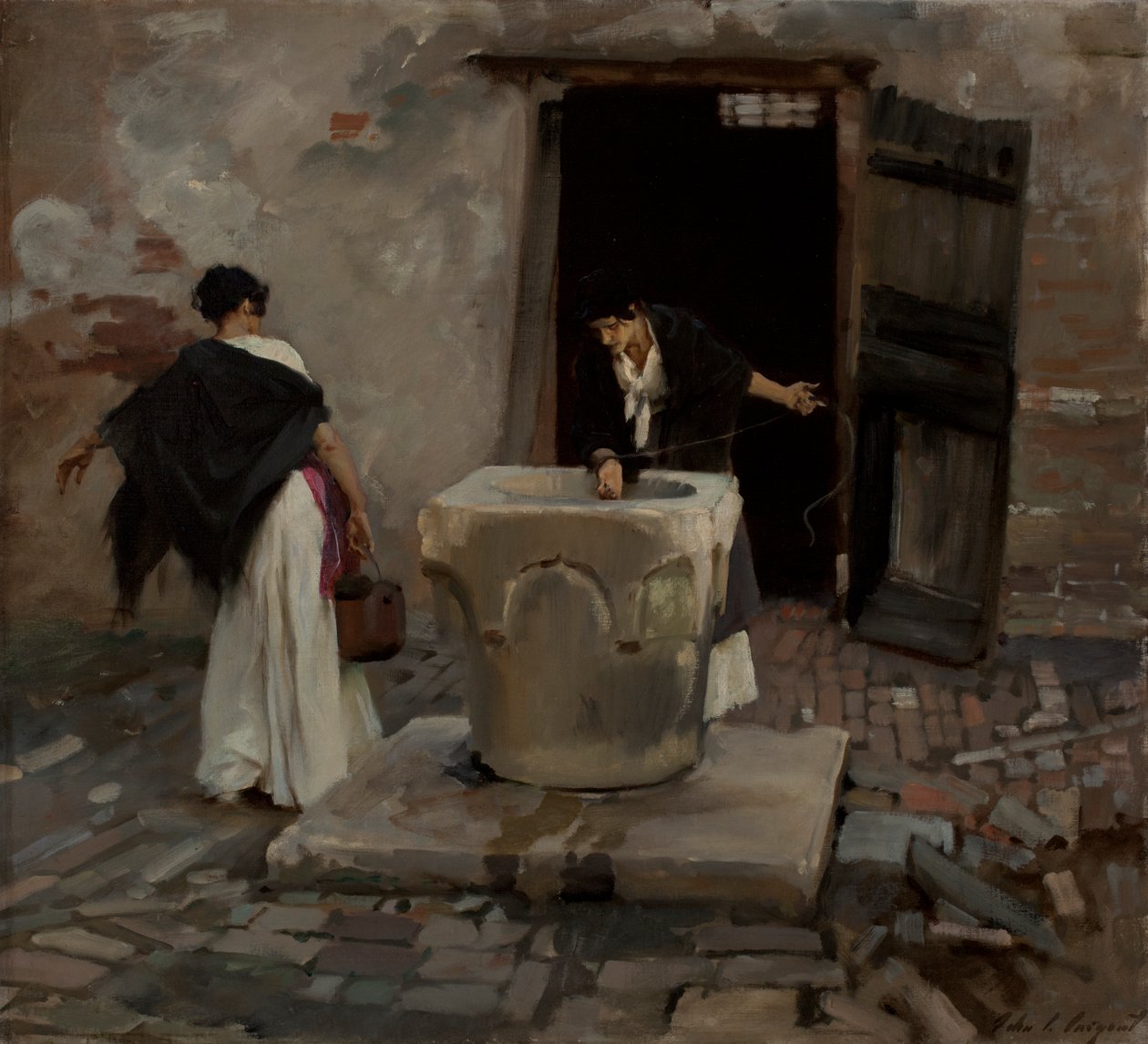Venetianska vattenbärare av John Singer Sargent