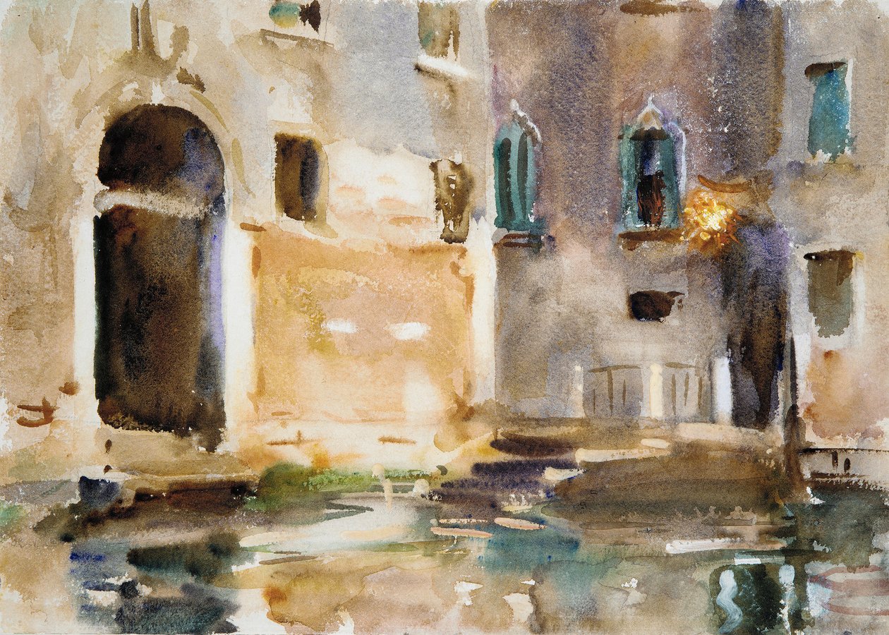 Venedig, ca 1903 (wc, gouache och grafit på vitt vävt papper) av John Singer Sargent