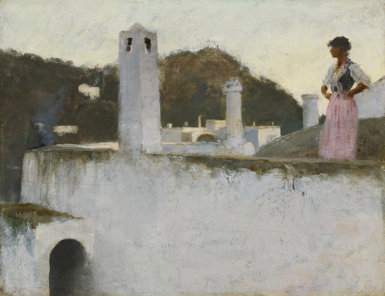 Utsikt över Capri, ca 1878 (olja på akademitavlan) av John Singer Sargent