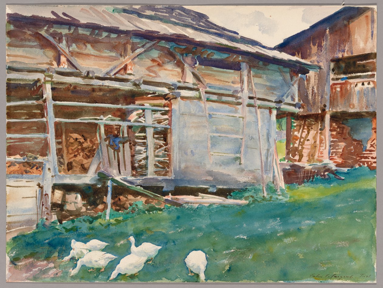 Träskjul, Tyrolen av John Singer Sargent