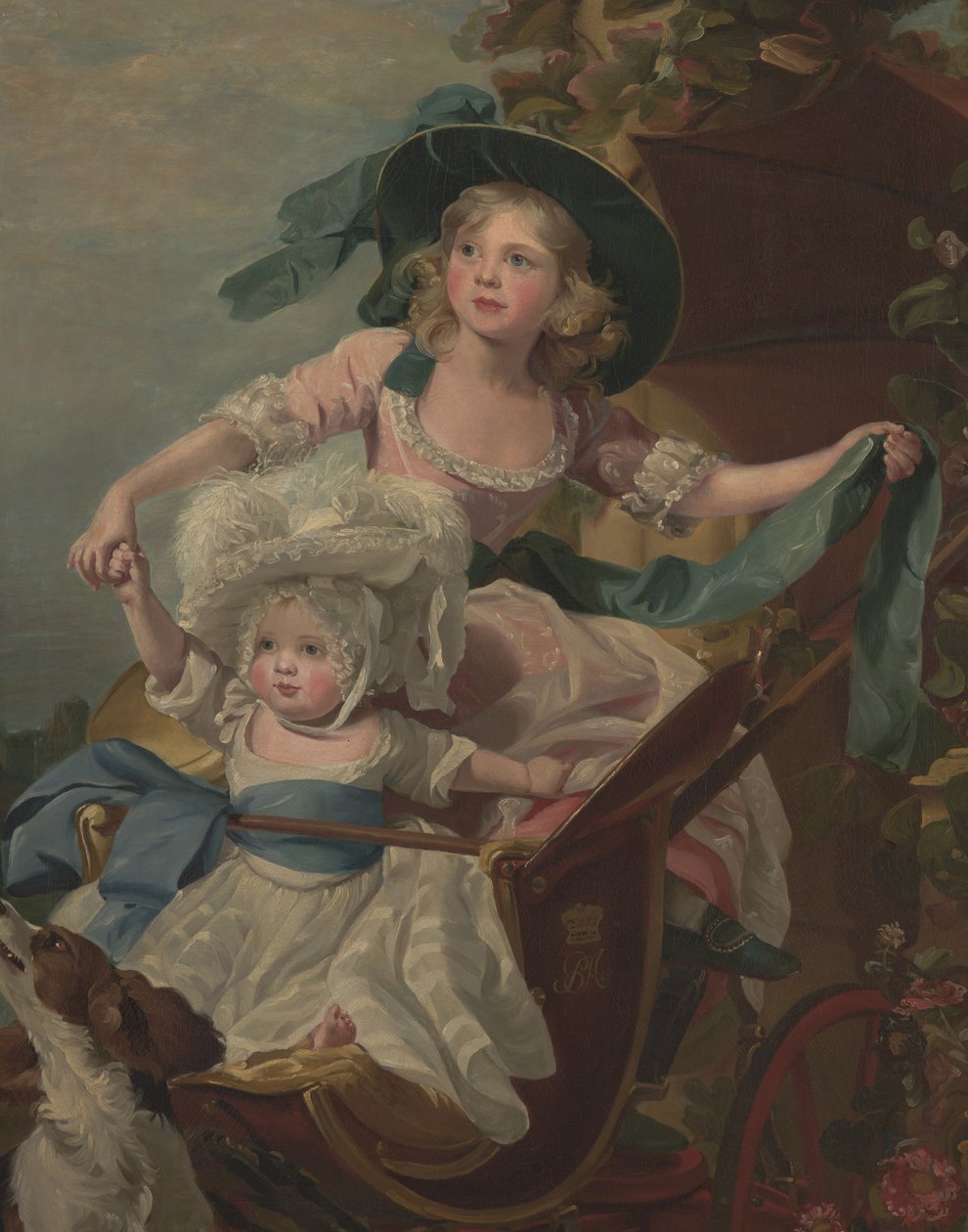 Två prinsessor, Sophia och Amelia, hans majestäts döttrar, kung George III, ca 1785 (olja på duk) av John Singleton (after) Copley