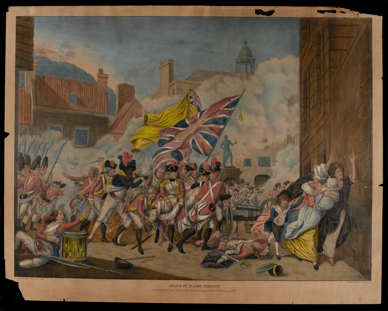 ? Major Piersons död och de franska truppernas nederlag på ön Jersey den 6 januari 1781? av John Singleton Copley