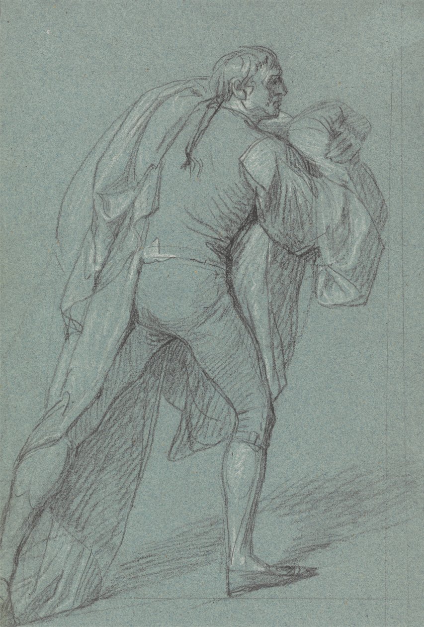 Figurstudie för målningen av Lord Duncans seger: Studie för sjöman som bär den holländska flaggan av John Singleton Copley