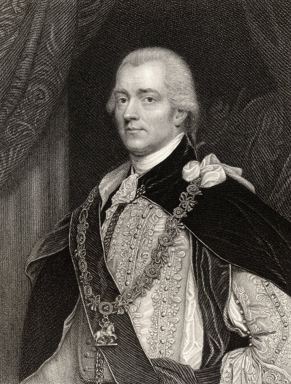 George John Spencer, 2nd Earl Spencer, graverad av B. Holl (1808-84), från 