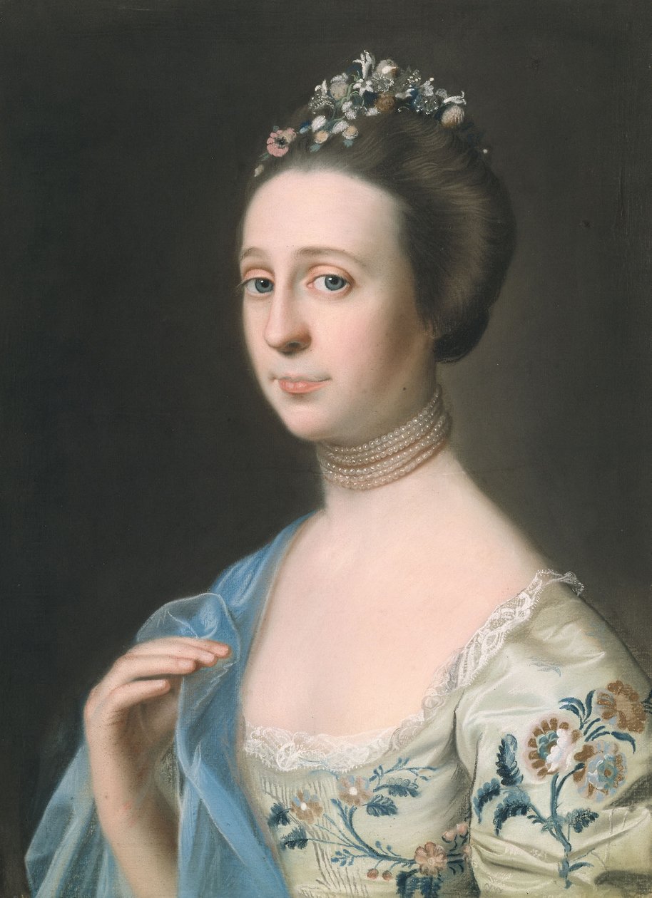 Mrs. Henry Hill (Anna Barrett), ca 1765-1770 (pastell på papper monterad på linne) av John Singleton Copley