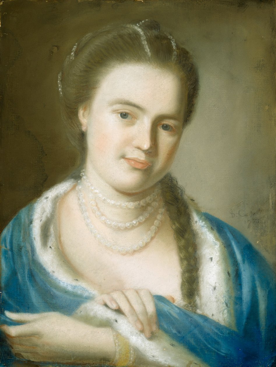 Porträtt av Mrs Gawen Brown (Elizabeth Byles), 1763 av John Singleton Copley