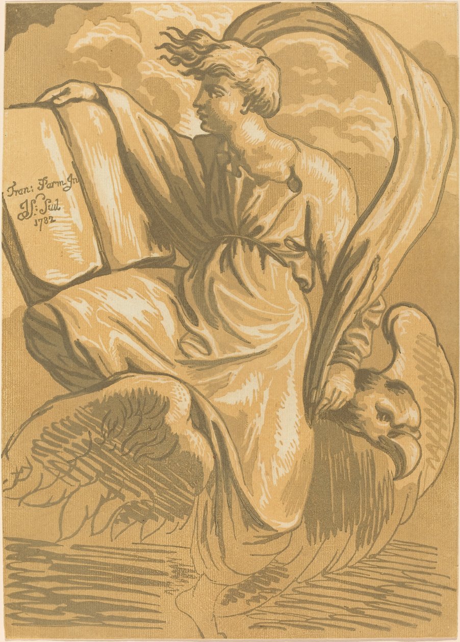 Sankt Johannes evangelisten av John Skippe after Parmigianino