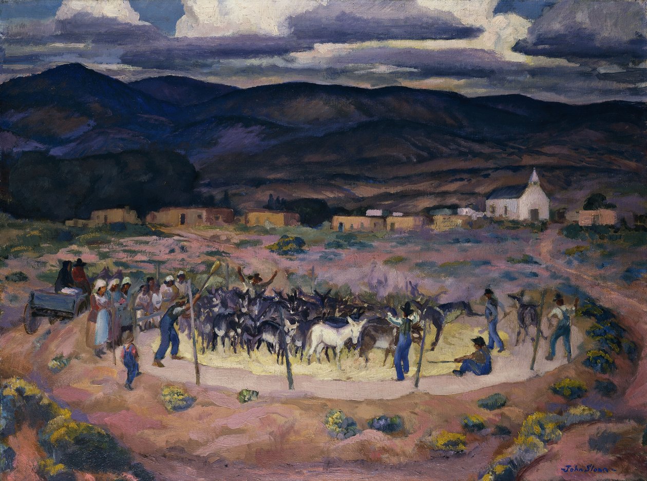 Burros tröska av John French Sloan