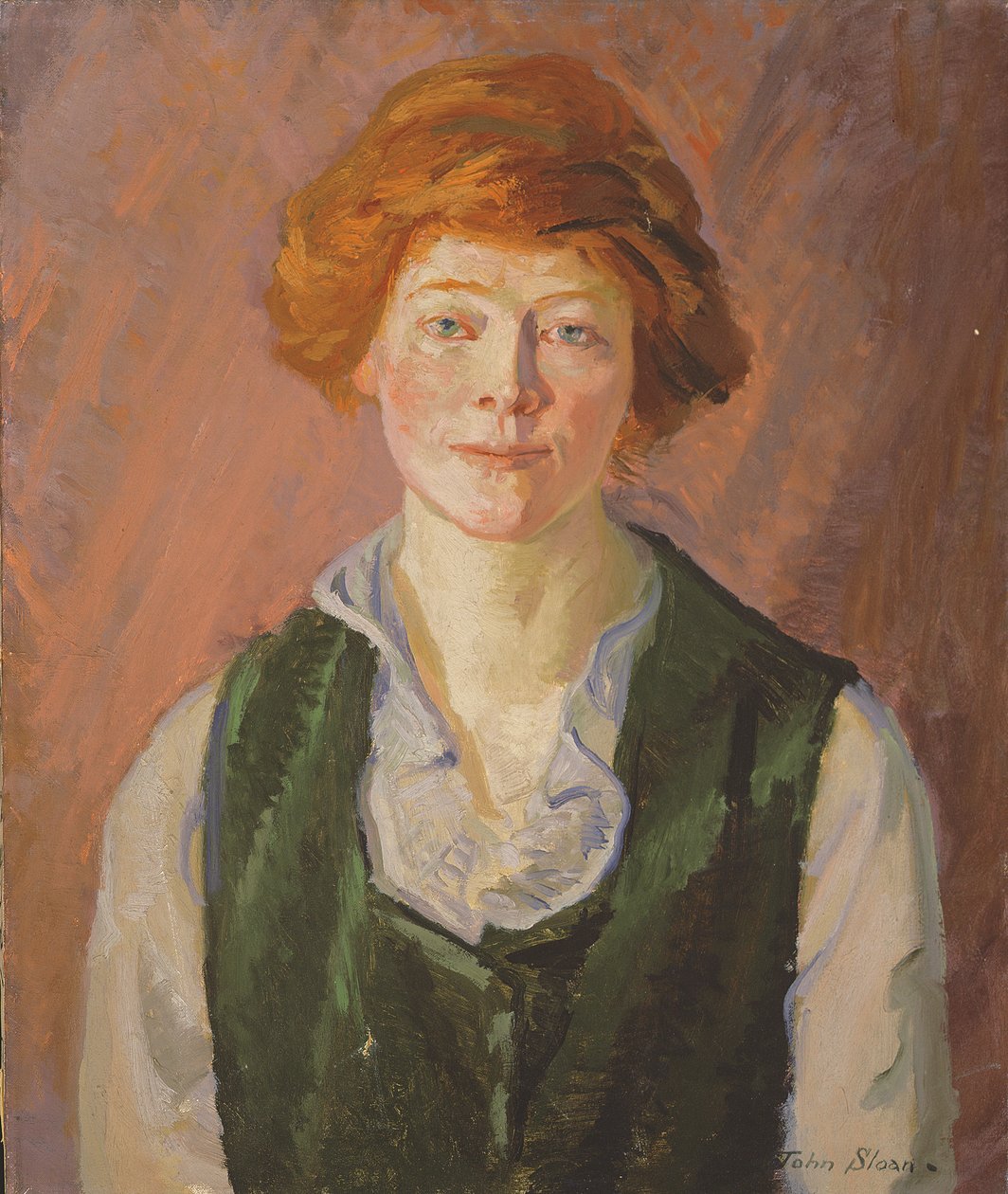 グリーンベスト（ジェニードイル）1914-15（キャンバスに油彩）スウェーデン語 av John French Sloan