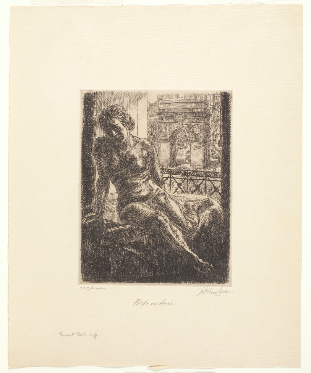 Naken och Arch av John French Sloan