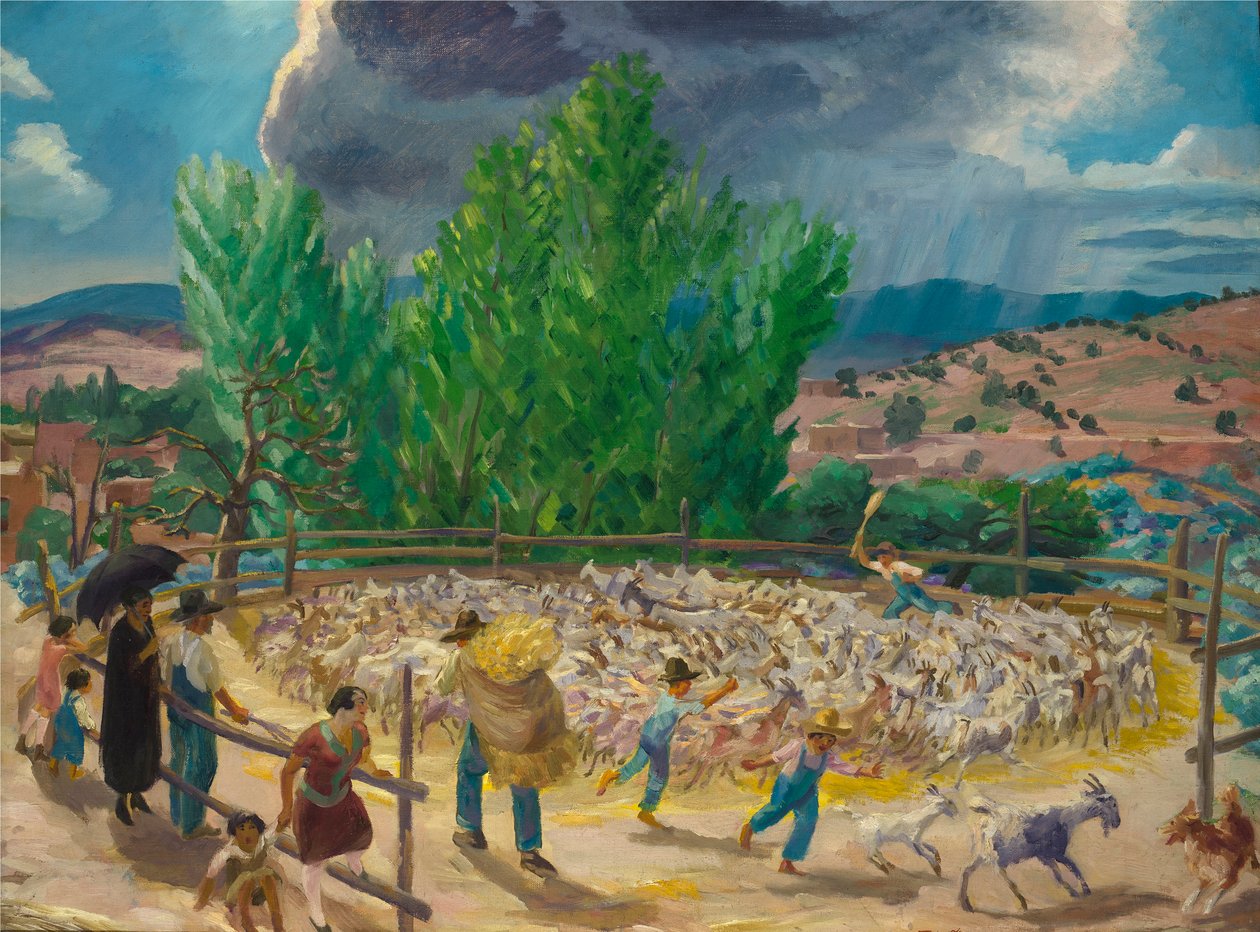Tröskel, Santa Fe av John French Sloan