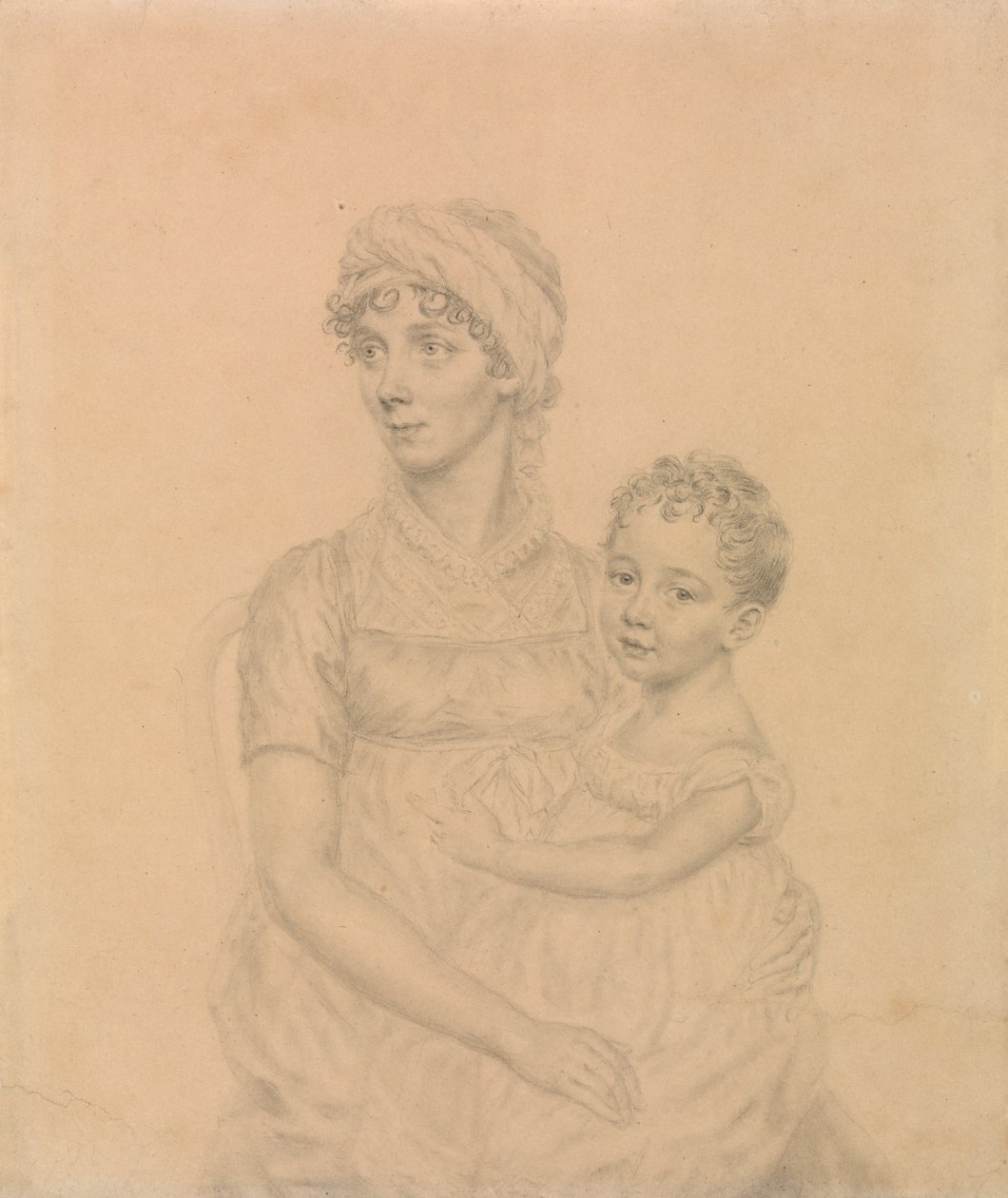 Lady Wigram med sin späda son, William Pitt Wigram av John Smart