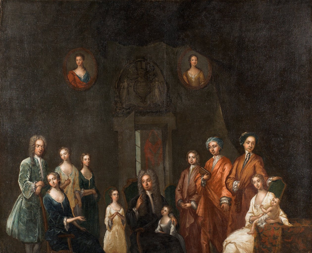 Porträtt av Sir Francis Grant, Lord Cullen, och hans familj av John Smibert