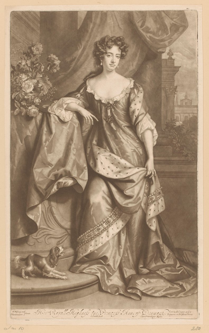 Porträtt av Anna av Danmark av John Smith