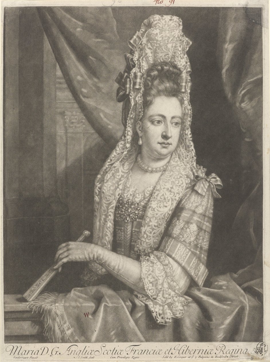 Porträtt av Maria II Stuart av John Smith